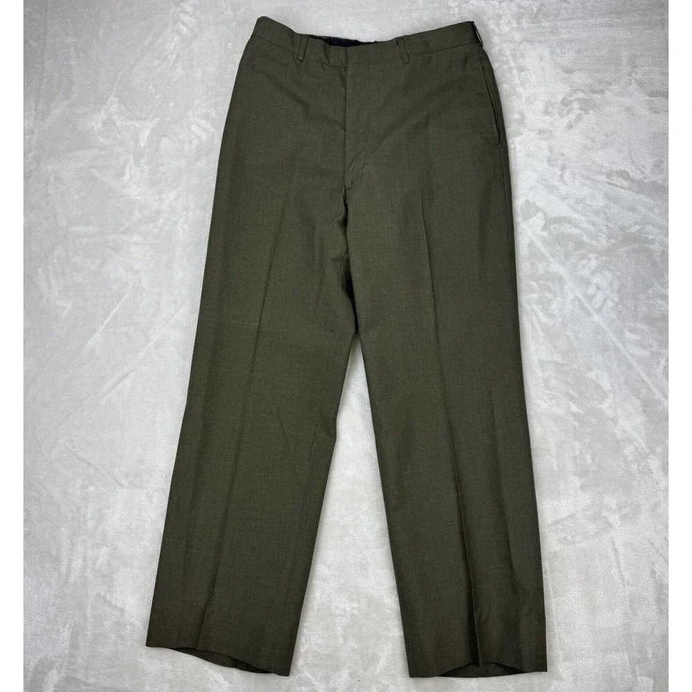 Vtg 70s Vietnam War Era Uniform Mens Wool Blend‎ Tropical Military Coat Trouser
